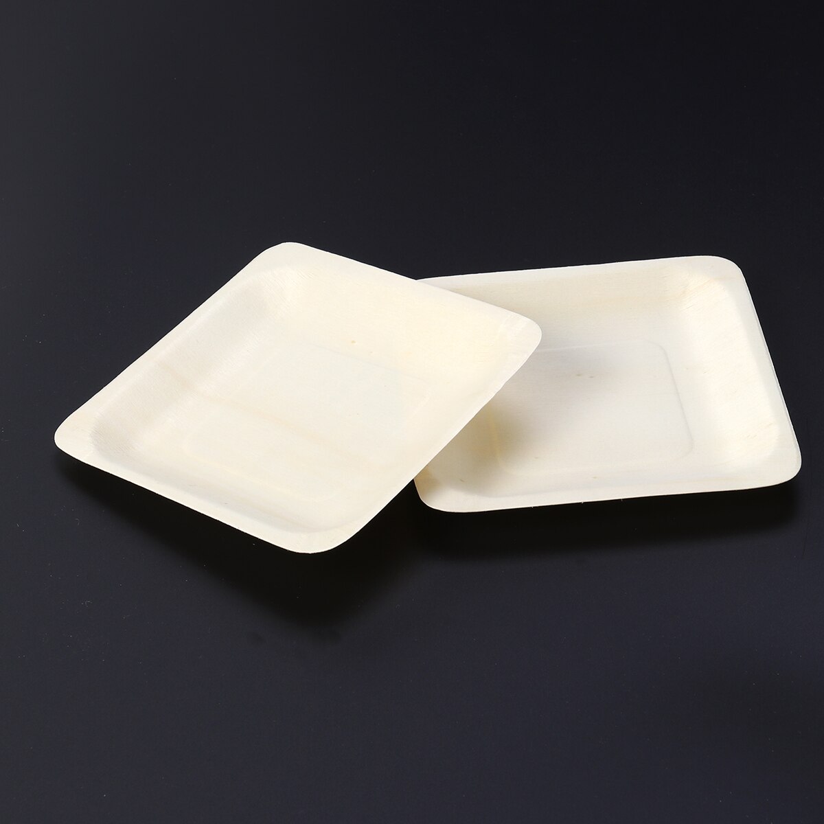 50 stücke Platz Einweg Holz Platte Party Platten Geschirr für Hochzeit Restaurant Picknick Geburtstag 140x140mm