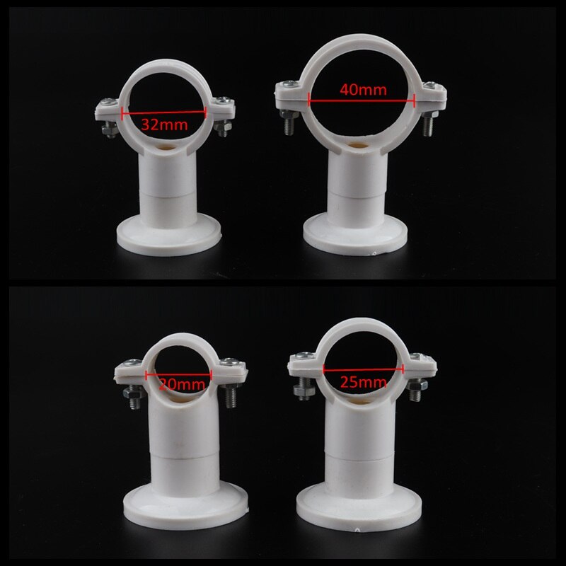 4 kpl 20mm 25mm 32mm 40mm pvc putken kannatin vesiputkipidike puutarhakasteluliitin liittimet kova putkikiinnike