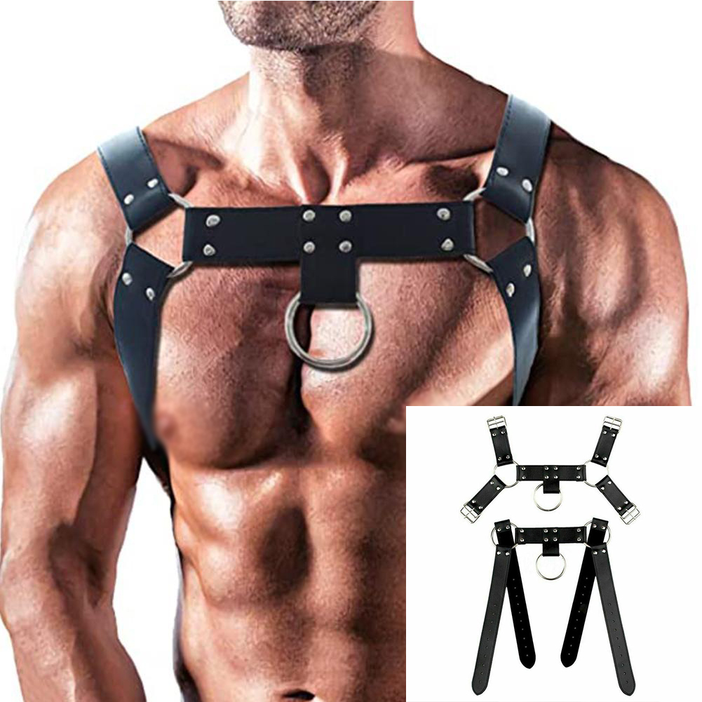 Bretelle en cuir Vintage pour hommes, style médiéval Renaissance, sangle d&#39;épaule, vêtements, ceinture Punk, accessoires de poitrine, harnais G3X6: A