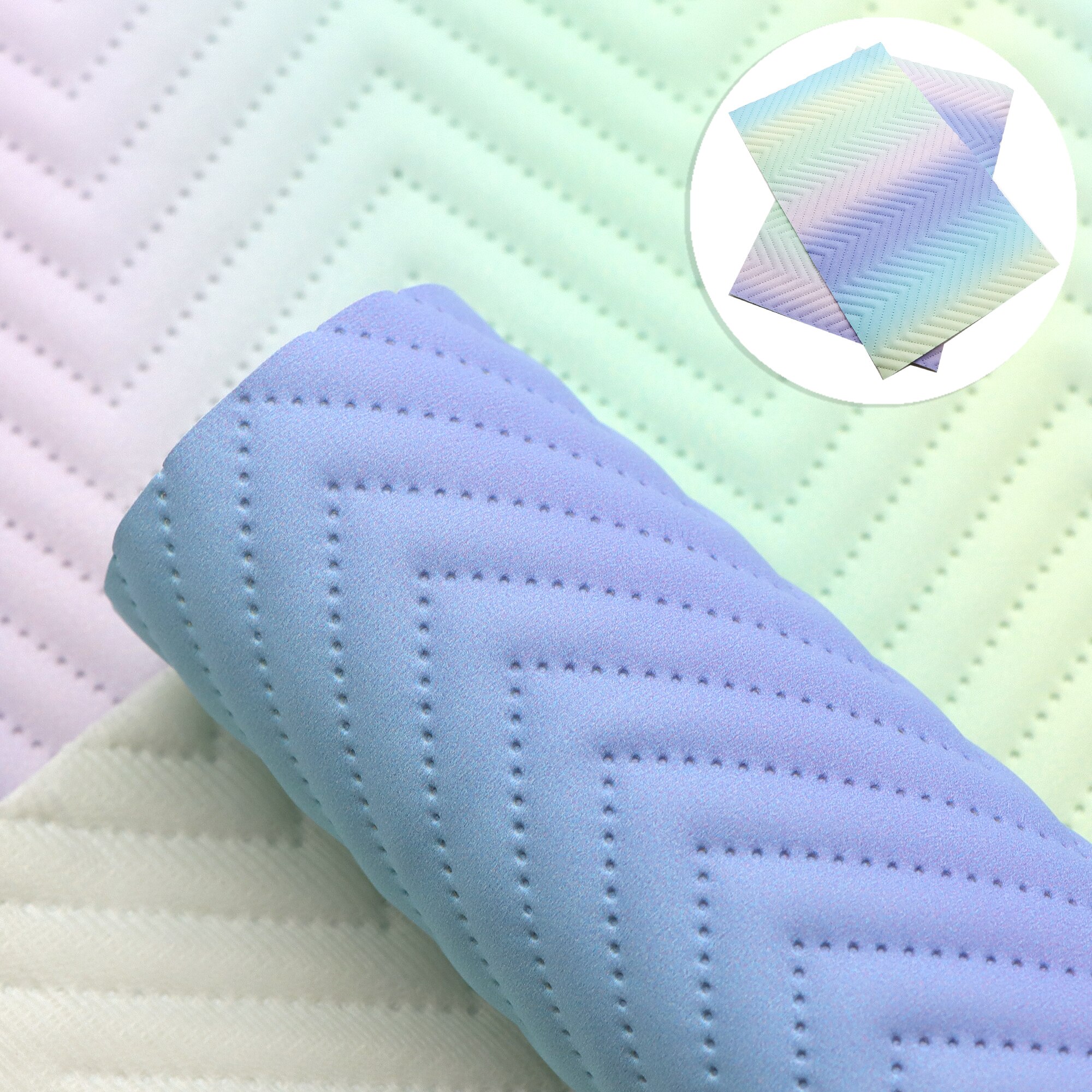 Tie Dye Faux Leather Sheets Bump Textured Foil Synthetic Leather Fabric 20x33cm for DIY Earrings Hair Bows Pouches Crafts: 5blue