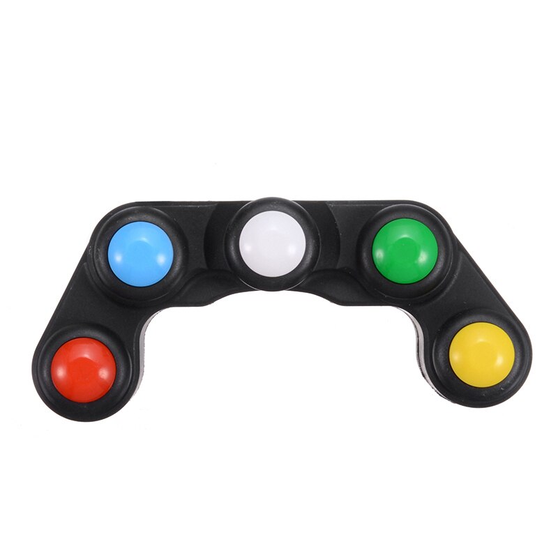 Motorcycle On-Off Switch Push Button 7/8in/22mm Motorbike Handlebar 5 Button Switches Connector Mount Accessories
