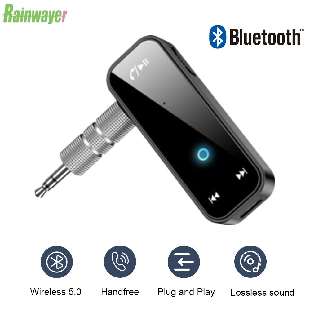 Receptor transmisor inalámbrico con Bluetooth 5,0, adaptador de Jack 2 en 1 de 3,5mm para Audio de coche, AUX, auriculares de música, manos libres