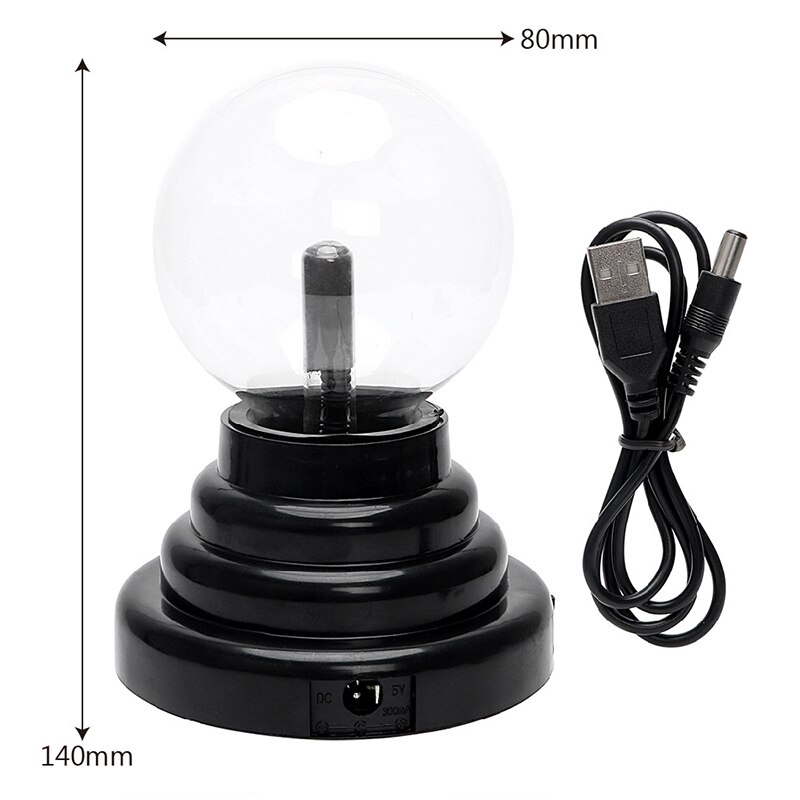 USB Magic Electrostatic Sphere Light Glass Plasma Ball Sphere Lightning Party Lamp Light Decoration Home Decor Ball Best