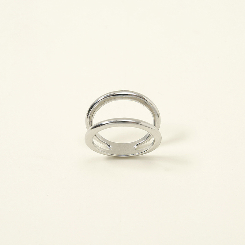 Broches de Metal de doble anillo a la para mujer, Clips de hebilla para bufanda de seda Simple, broche para bufanda, Pin, chales, para mujer, joyería: Ninguno