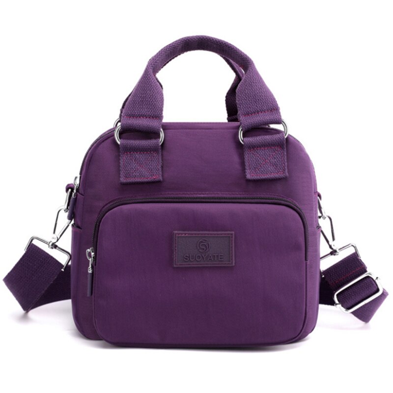 #39 -schultertasche aus nylon, große umhängetasche, kleine damen- #39: Lila