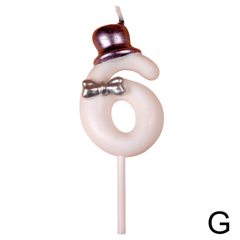 1pc Number 0-9 Birthday Candle Happy Cake S ForParty Crown Cake/ Kids Adult Wedding Decoration Tools: G