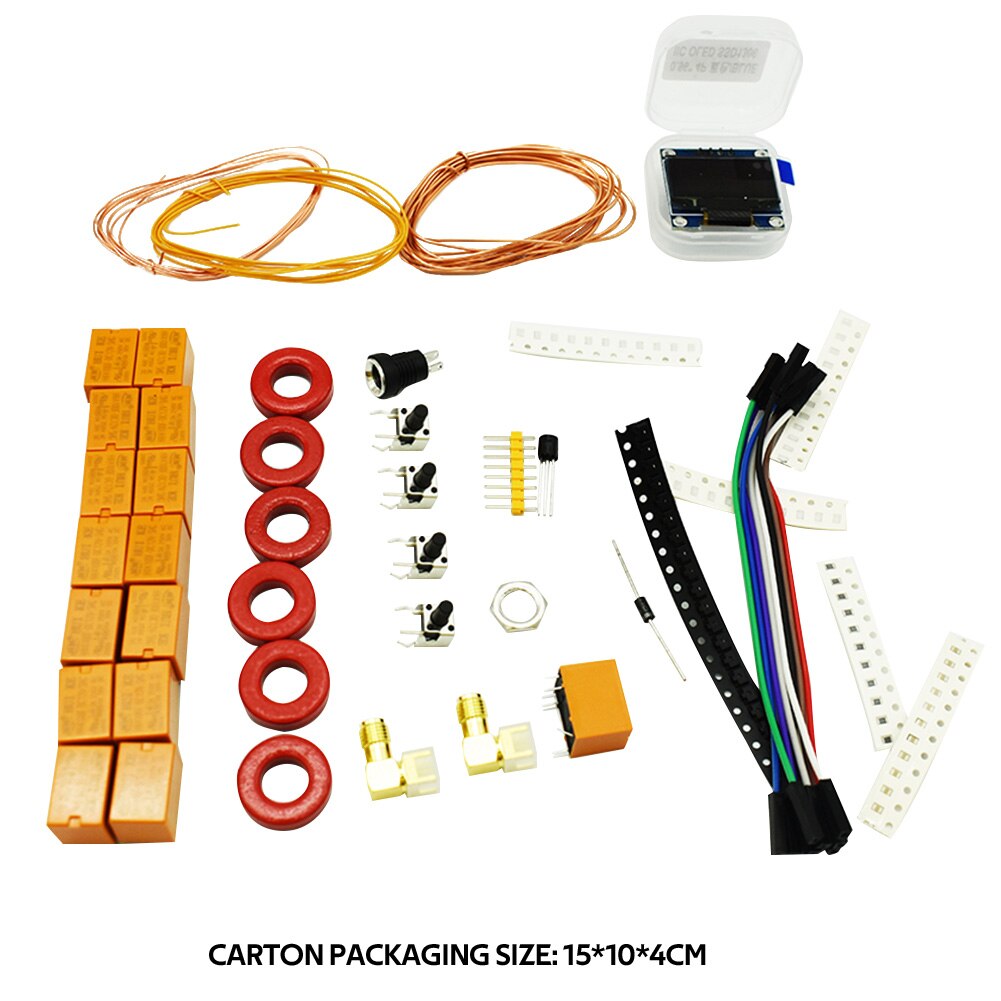 ATU-100 Tuner d'antenne automatique 1.8-50MHz par N7DDC 7x7 + 0.96 pouce OLED écran programmé/SMD/puce récepteur de Signal soudé