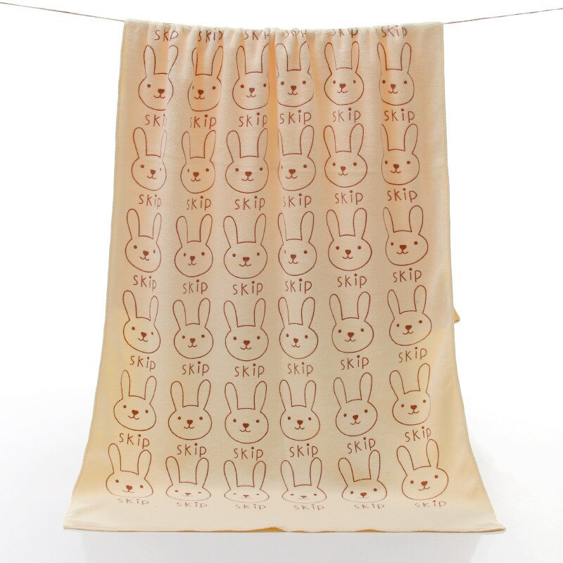 Toalla de perro de fibra de tamaño grande de 70x140cm, Toalla de baño para perros con absorción fuerte de agua para gatos y mascotas Golden Retriever Teddy General: Rabbit head beige