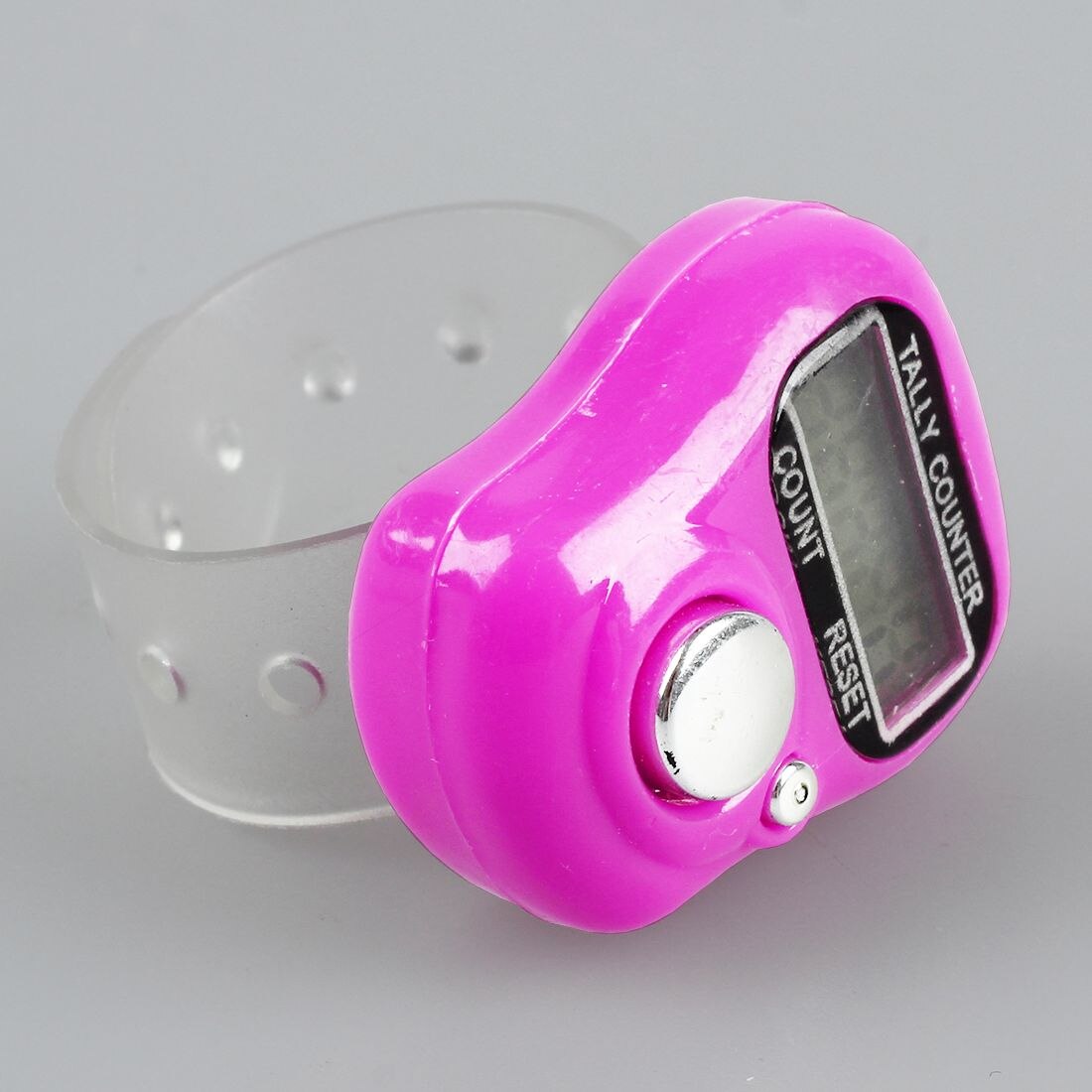 Mini LCD Electronic Digital Display Finger Hand Tally Counter Counting Rose red