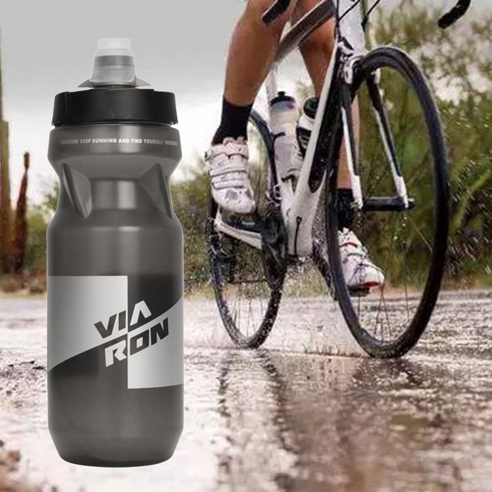 650ml Squeeze Water Bottle, Sport Water Bottle, Squeeze Bottle, for Outdoor Workout Fitness Road Bike Lightweight Durable
