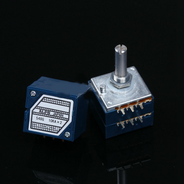 Japan Alpen RK27 VOLUMEN Potentiometer Dual 10KAX2 20KAX2 50KAX2 100KAX2 200KAX2