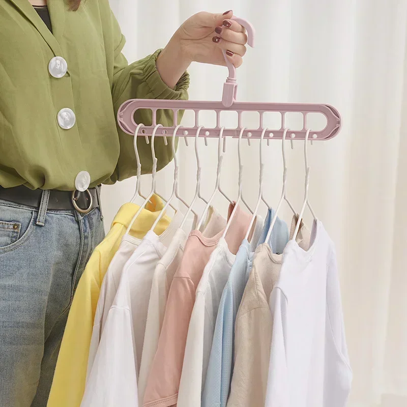 Cintres multiports magiques pour le séchage des vêtements, support en plastique T1, rangement, 1/2 pièces
