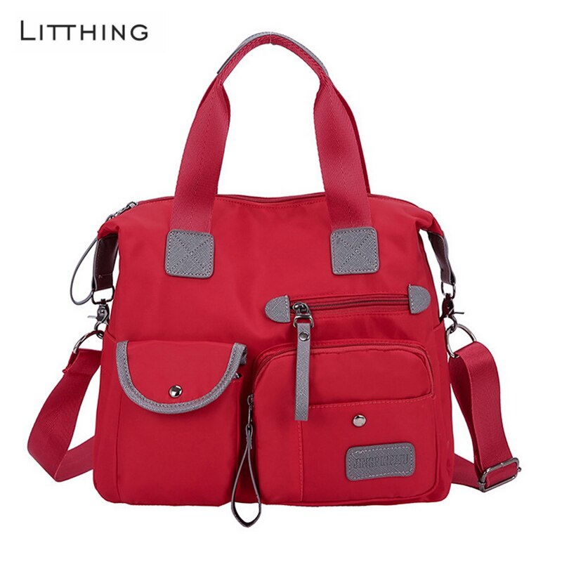 Litthing Waterdichte Vrouwen Nylon Handtas Schoudertas Toevallige Grote Capaciteit Tote Bag Crossbody Tas Vrouwen Tas Bolso Mujer