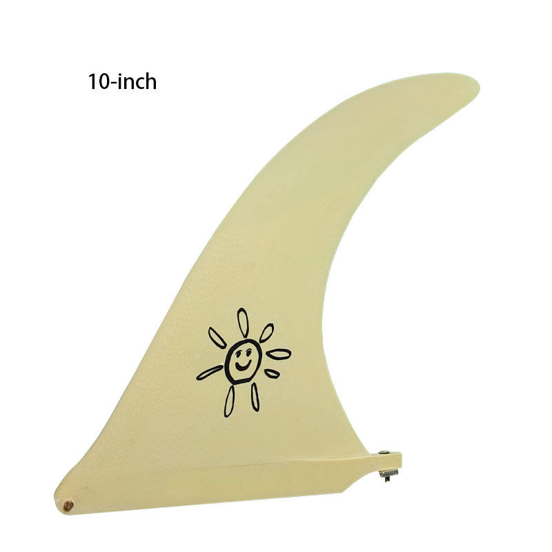 NUEVAS aletas de tabla de surf longboard de 10 pulgadas, material de fibra de vidrio, disponibles en varios colores, imprescindible para surfistas: Amarillo claro