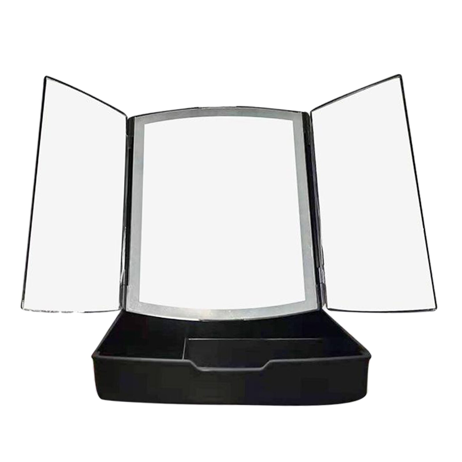 Foldable LED Makeup Mirror Vanity Mirror with Makeup Tray Adjustable Light