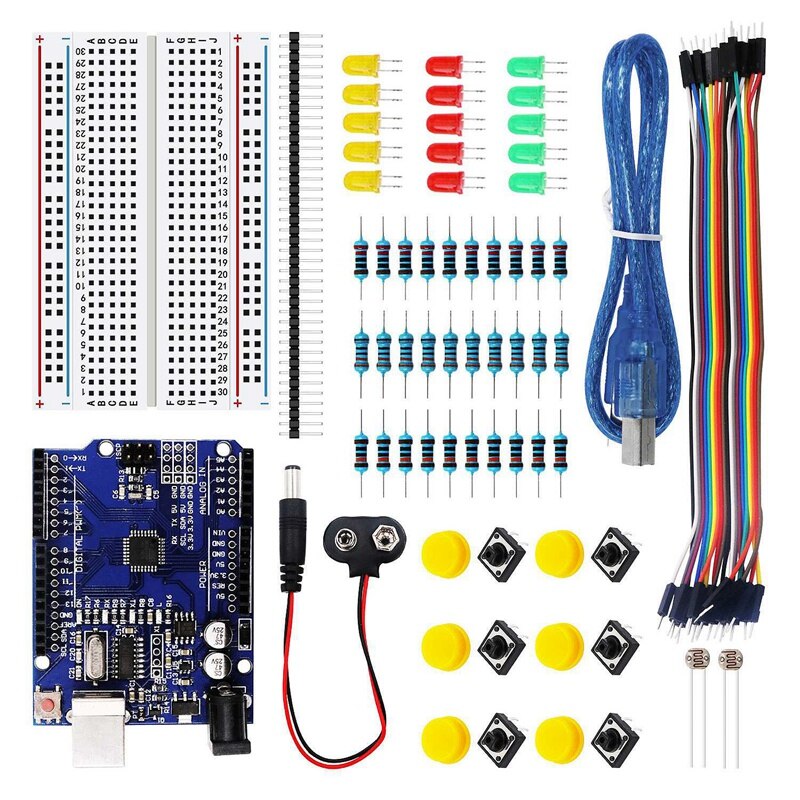 Starter Learning Kit R3 Improvement Board Kit Simple Kit for UNO R3 E-Learning Kit