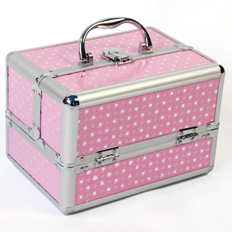 Make Up Storage Box Cute Cosmetic Makeup Organizer Jewelry Box Women Organizer for Travel Storage Boxes Bag Suitcase: Pink