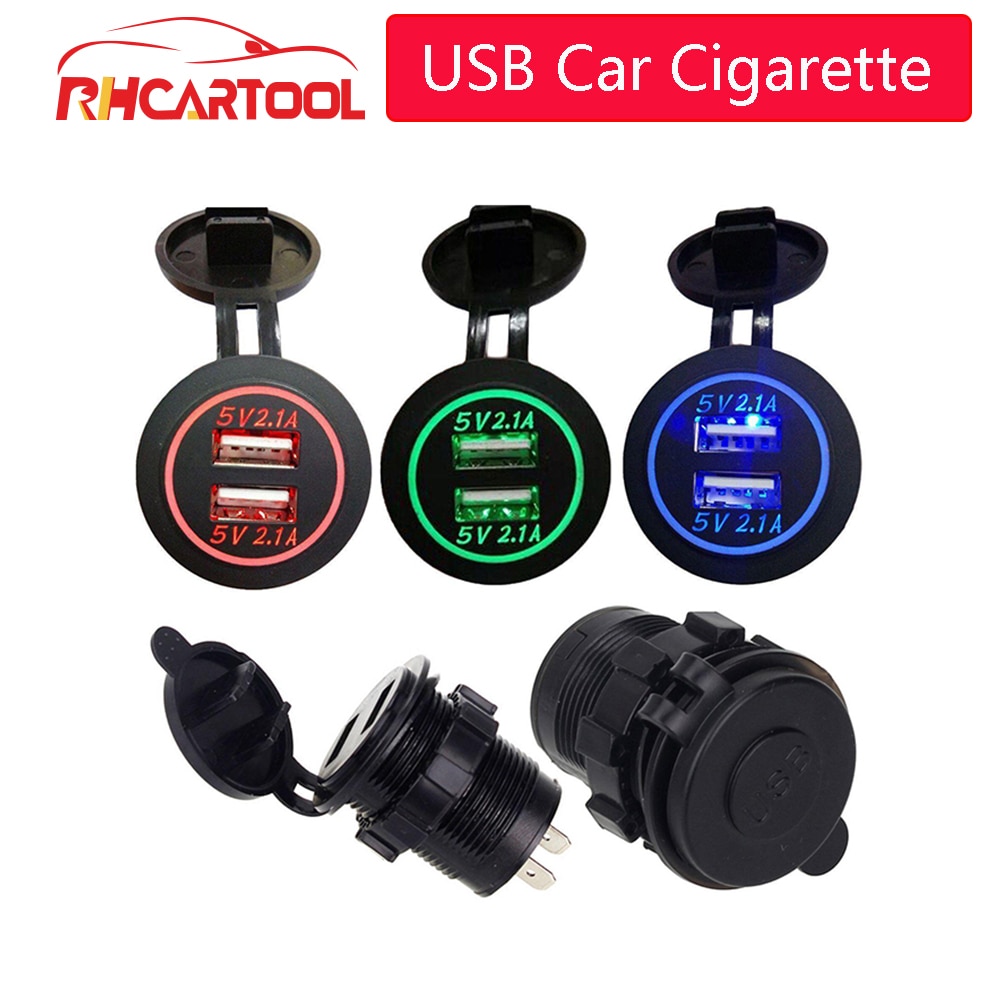 Super Auto Moto Charger USB 12/24V Zwart Waterdichte Auto Sigarettenaansteker Voor Mobiele Motorfiets