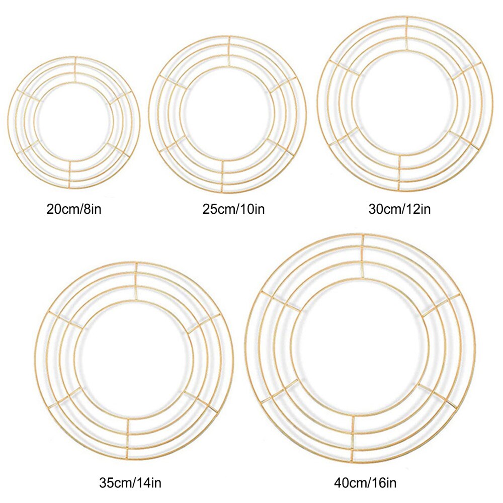 Circle Ring Garland Hoop Wire Form Artificial Flowers Iron DIY Hanging Party Ins Wind Metal Frame Decorative Wreath Loop