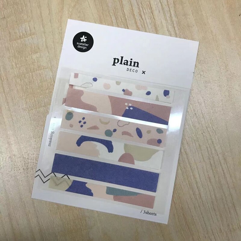 Suatelier etiqueta de marcação simples adesivos coreia scrapbooking material tira restos de papel diário lixo decorativo diy artesanato