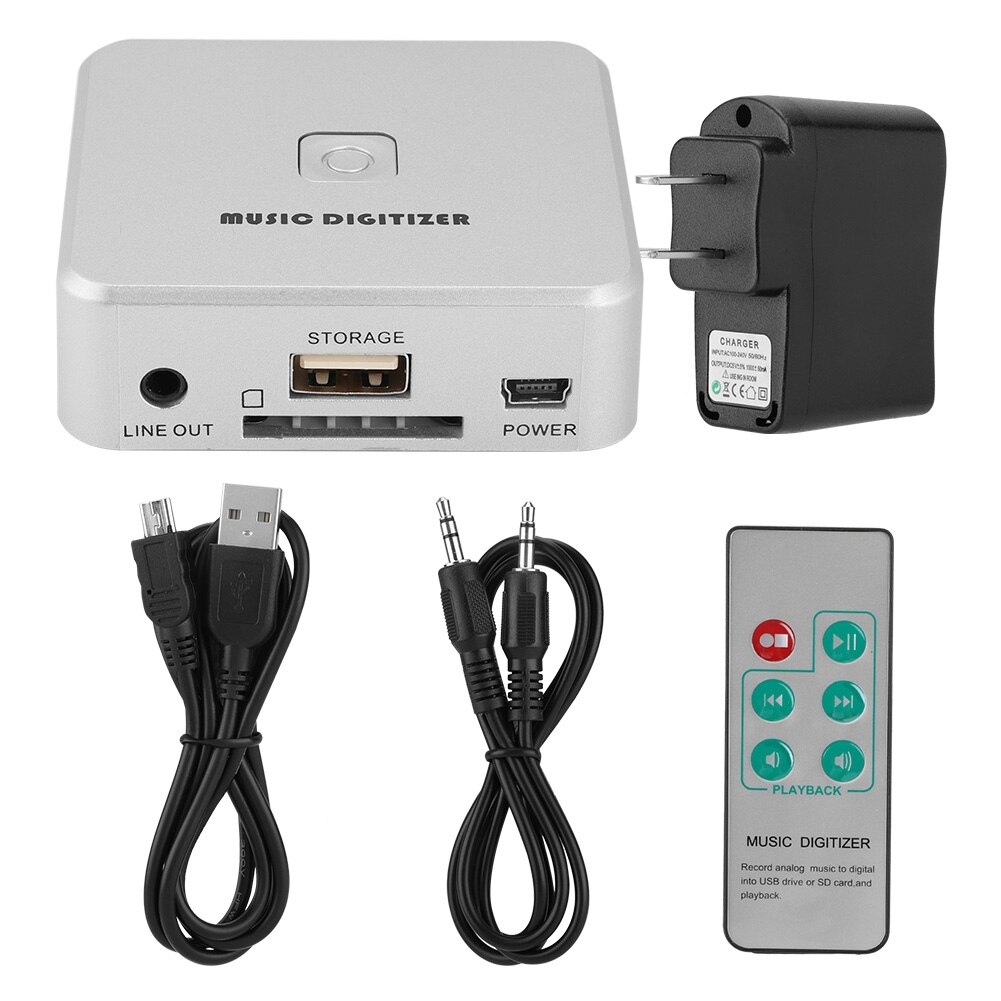 EZCAP241 Musik Digitizer Audio- zu erfassen Recorder Kasten Konvertieren alten analogen musik zu MP3Unterstützung USB Stock L/R 3,5 UNS stecker Für SD karte