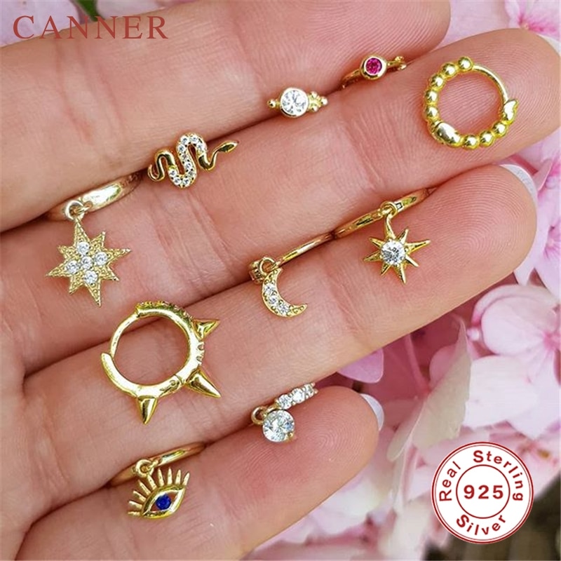 925 sterling zilveren rozenbloem oorbellen voor vrouwen in minimalistische zirkonia dieren slang/ogen oorbellen sieraden oorbellen