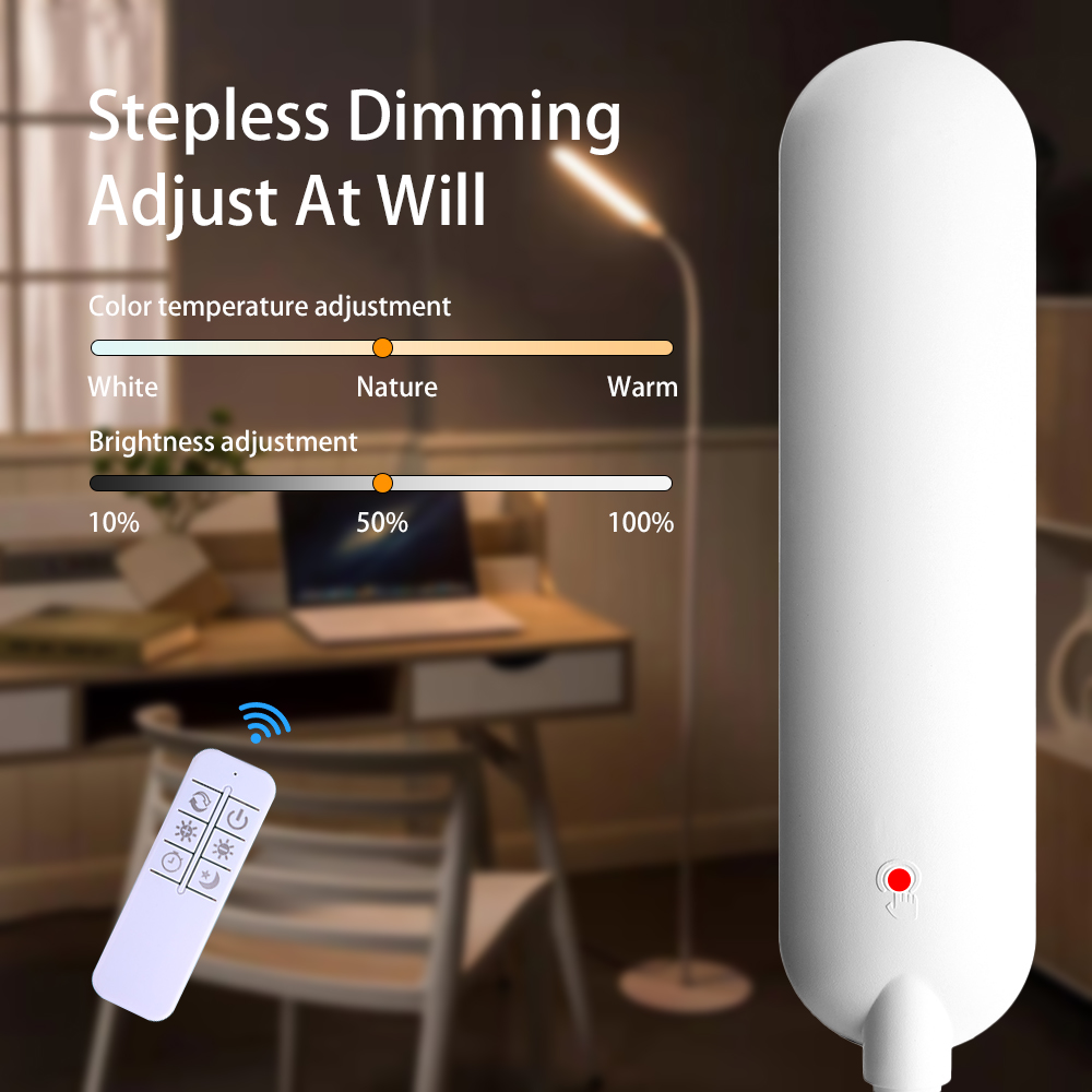 nordisch Einfache Boden Lampe Für Wohnzimmer Einstellbare Schwanenhals Stehen Licht Dimmbare Schlafzimmer Stehend Lesen Licht Büro Dekor