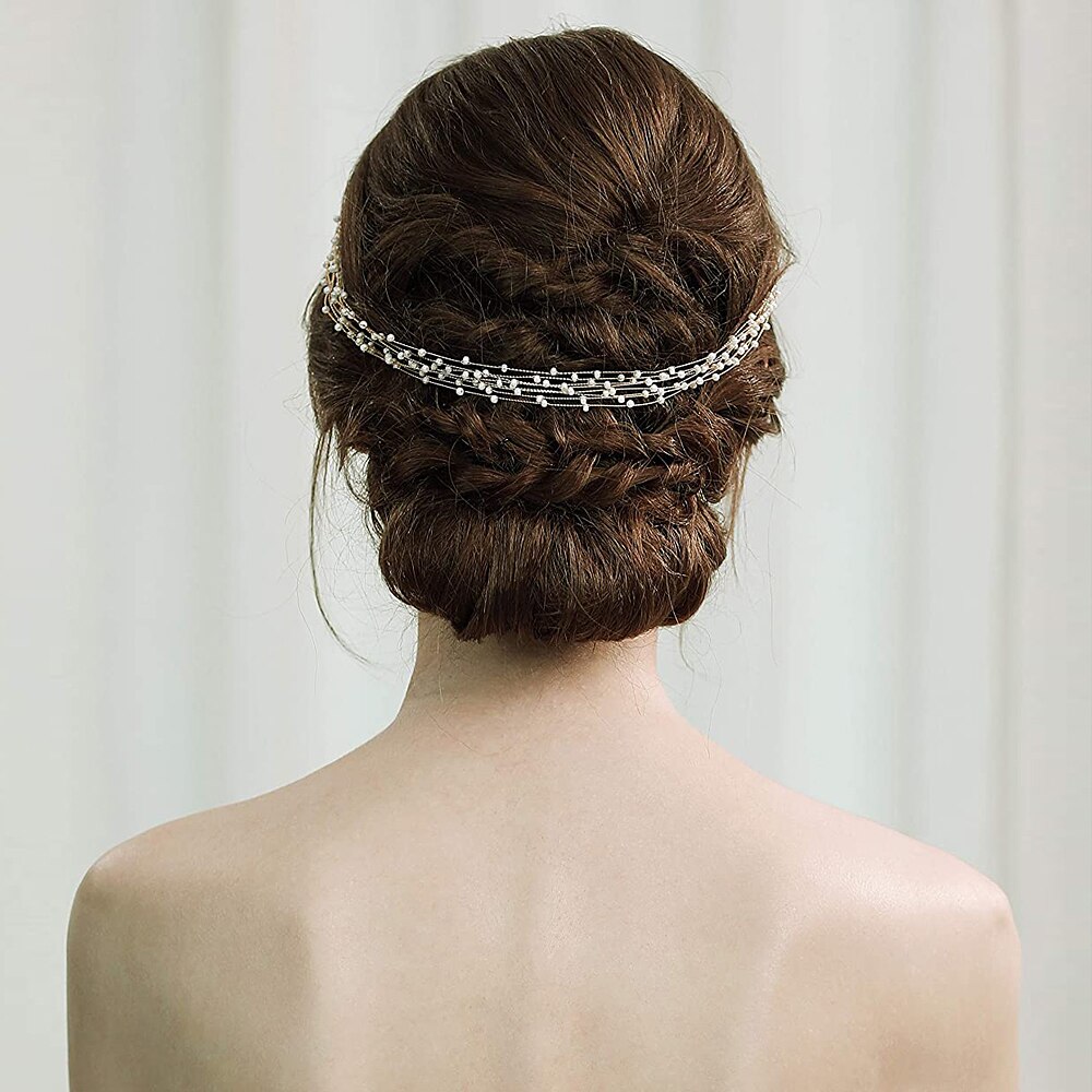 Zmhp 28 bruidstiara kralen bruids bruidshaaraccessoires parel bruidshoofdband bruidshaarsieraden bruidshaarband