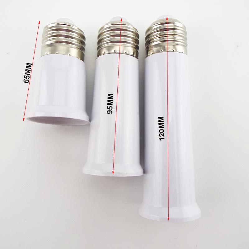 2 Stuks 65Mm 95Mm Lamp Adapter E27 Om E27 Extender Led Lamp Licht Base Socket Extension Converter Connector cfl Lamp Adapter