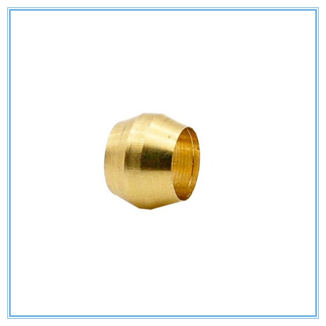Virola cónica doble de latón, 4, 6, 8, 10, 12, 14mm OD, manga de compresión, anillo de sellado, accesorios de tubo, sistema de lubricación centralizada, 10 Uds.