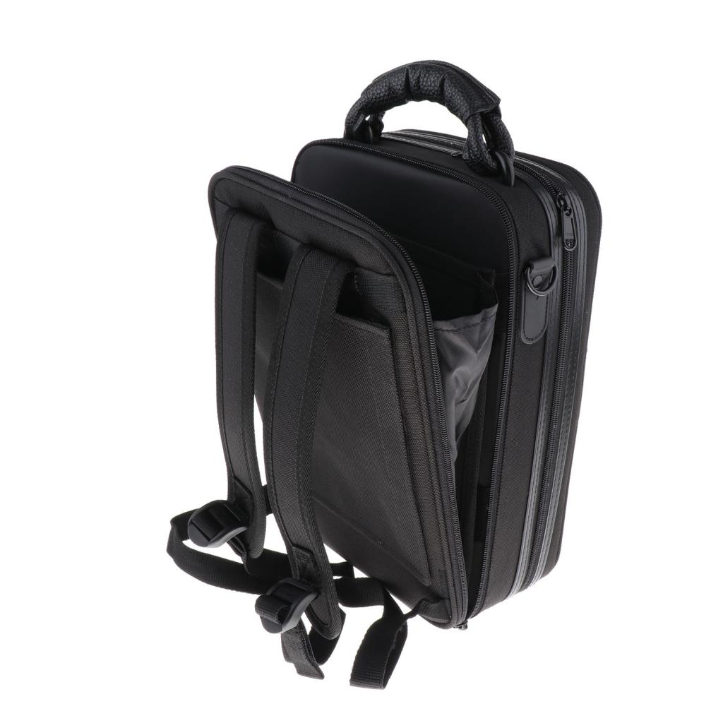 Black Clarinet Artificial Leather Carrying Case Gig Bag Handbag Backpack