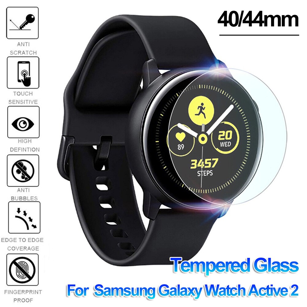 Voor Samsung Galaxy Horloge Actieve 2 40Mm 44Mmtempered Glas Screen Protectors Beschermende Film Hd Skin Cover Gurad Film