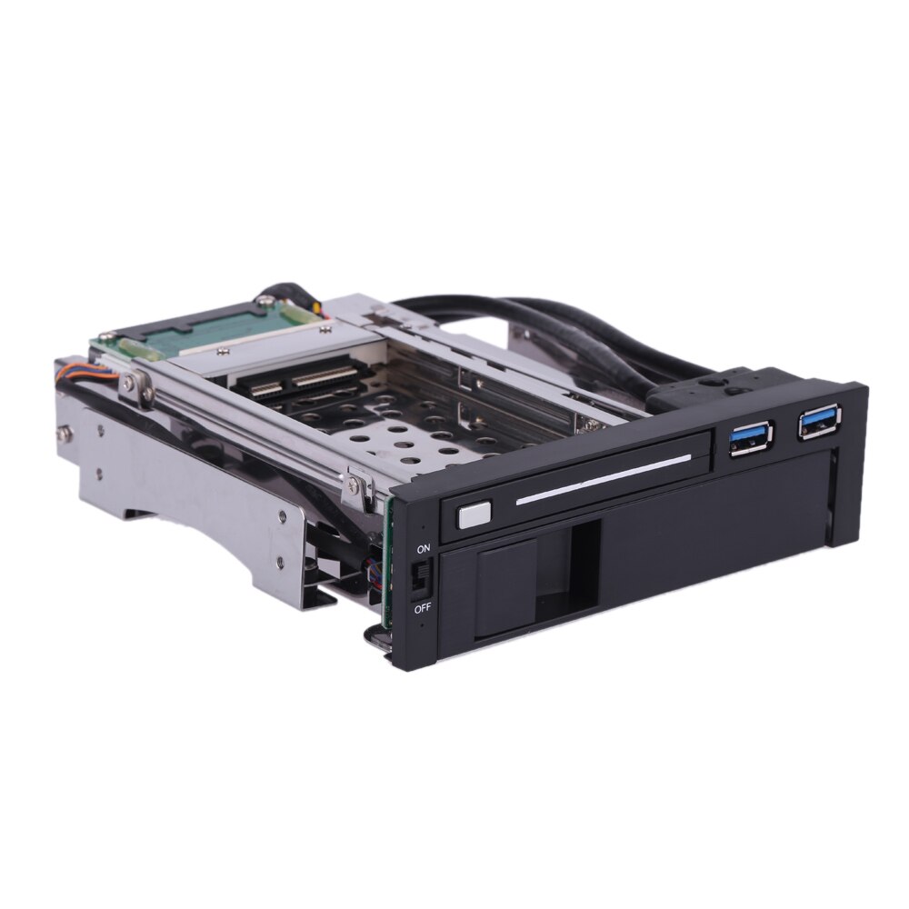 Dual bay 3.5 " +2.5 " tum sata iii hårddiskhölje hdd & ssd fack caddy case internt mobilställ med usb 3.0 port swap