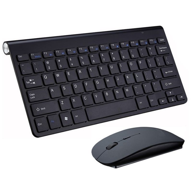 2.4G Mini Wireless Keyboard and Mouse Combo Protable Keyboard Mouse Set For Mac Desktop Notebook Laptop PC Computer Smart TV PS4: Black Keyboard mouse