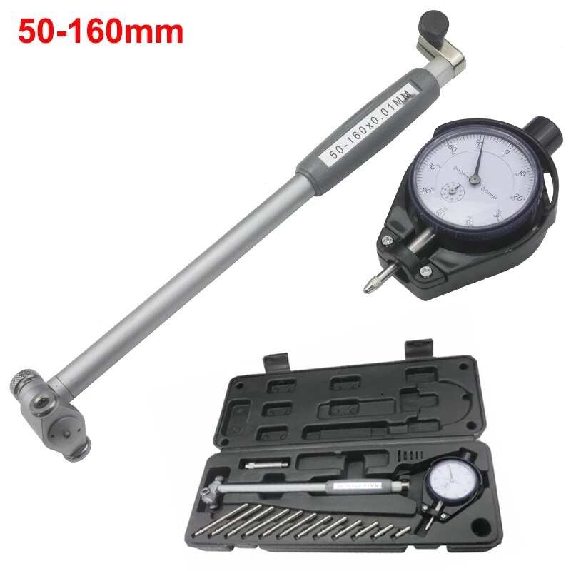 18-35-50-160mm 0.01mm Dial Bore Gauge Hole Diameter Measuring Gauge Inside Diameter Scale Cylinder Volume Meter Dial Indicator