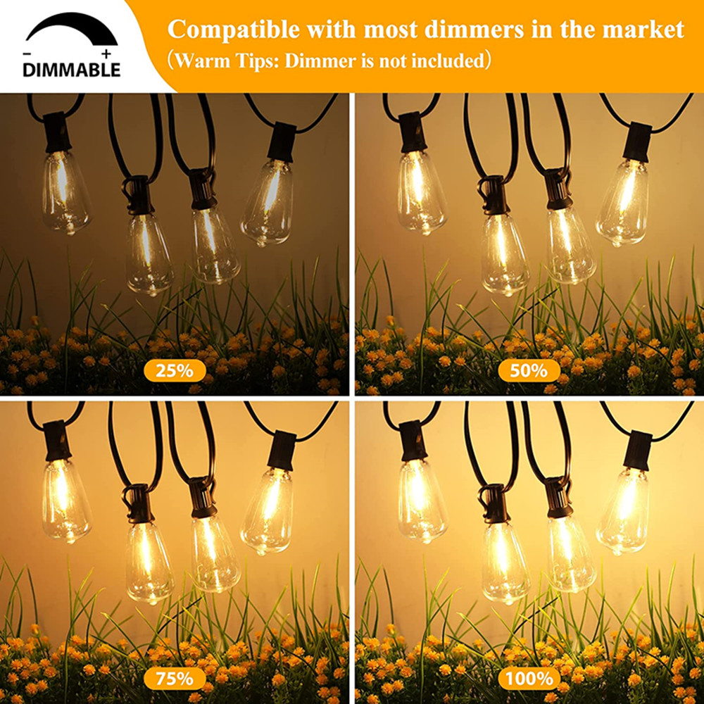 10M Outdoor Festoen Fairy LED Globe String Light voor Kerstfeest Tuin Decoratieve Garland Lamp Straat Patio Achtertuin