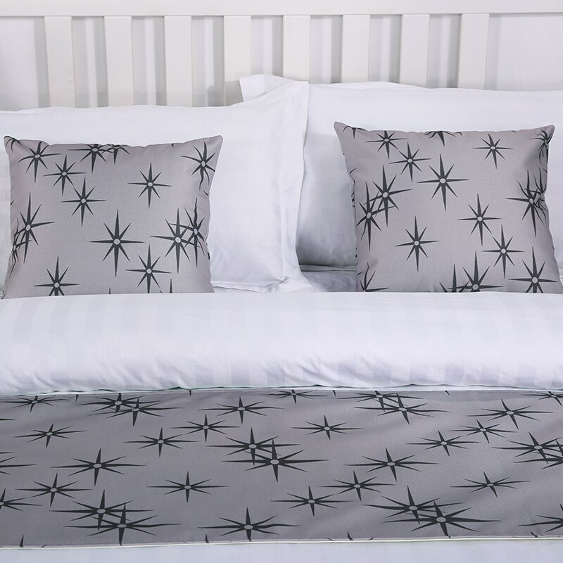 Cilected polyester seng løper hotell sengetøy dekorasjon dobbelt lag sengeteppe beskytter enkelt queen king bed haletrekk håndkle