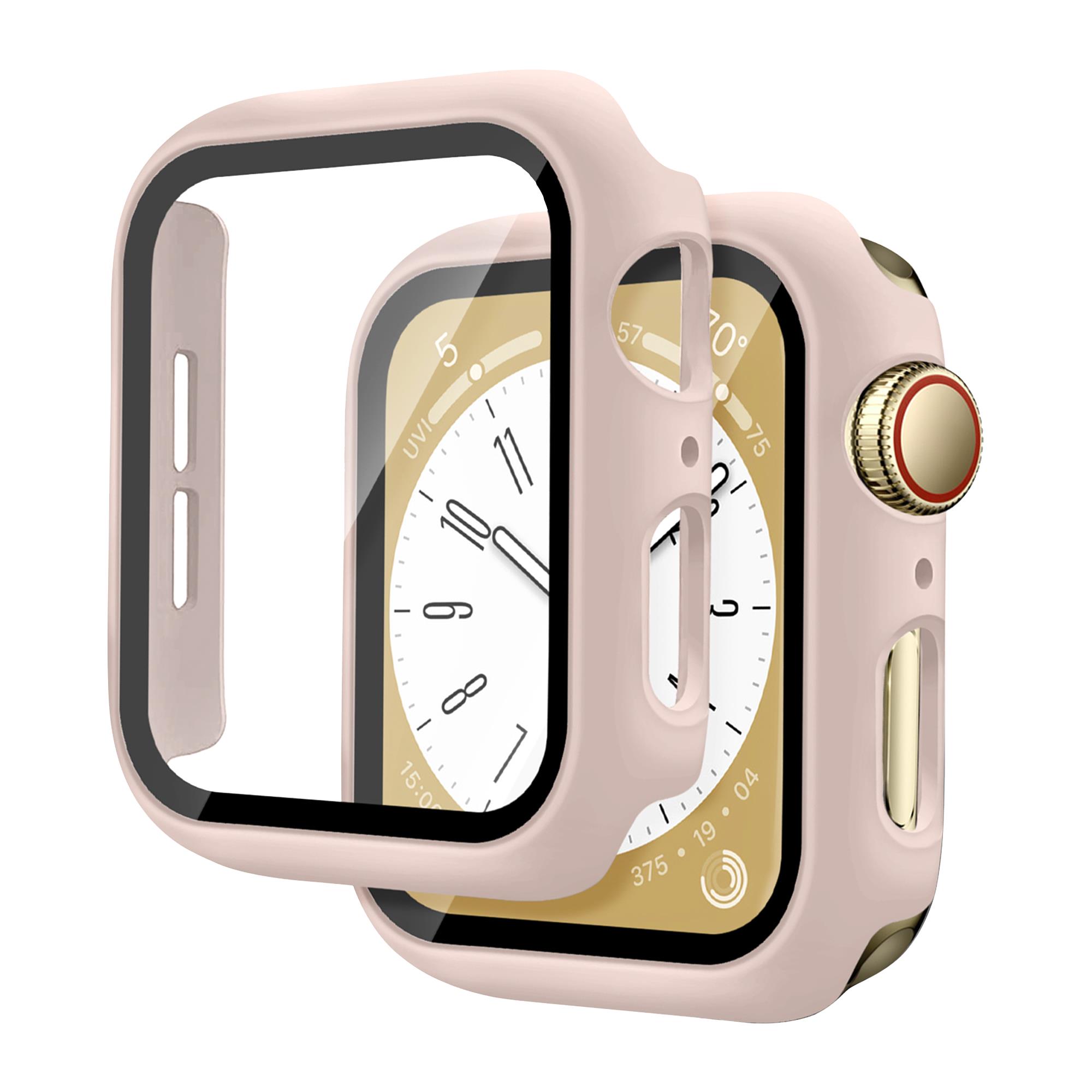 Glas + Cover Voor Apple Horloge case 46mm 44mm 40mm 45mm 41mm 42mm 38mm Screen Protector iwatch serie 10 9 8 7 6 5 3 SE Accessoires: P27/613 # / 8 Inches