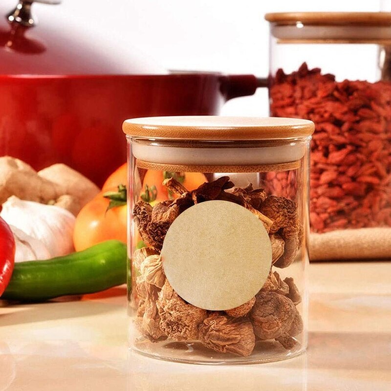 2 Inch Natural Brown Kraft Stickers Round Blank 500 Labels Per Roll for Store Owners,Crafts, Price Tags, Clearance Sales