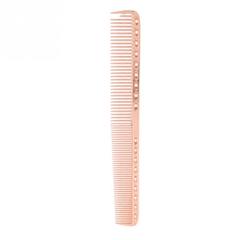 Hair Comb Space Aluminum Stainless Steel Anti- static Comb Beauty Tools For Salon Hairdressing Brush With Handle: Bronze