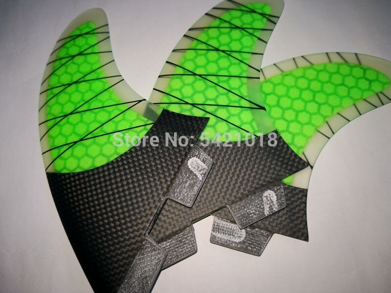 FCS II 2 Surf fins Tri set half carbon FCS 2 surfboard fins for surfboard G7 G5 L M Thrusters set