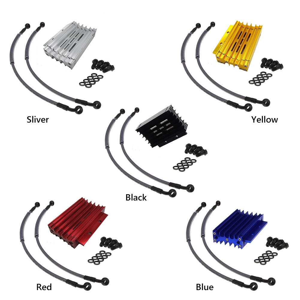 Promo Aluminium 125Ml Engine Oil Cooler Pendingin Radiator Untuk 125CC 250cc Motor Dirt Bike Atv