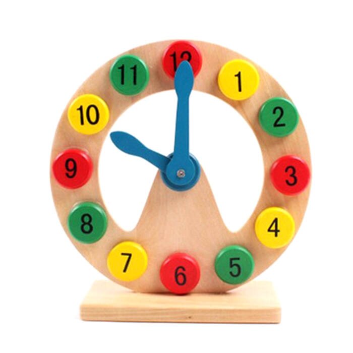 Clock Toy Fancy Toys Time Teaching Baby Educational Wooden Delicate Improve cognition: Default Title