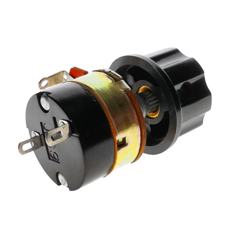 1Pcs Single Potmeter Met Schakelaar Potentiometer Snelheid Gouverneur 5K 10K 20K 50K 100K 500K Ronde Gat As Lengte 20Mm
