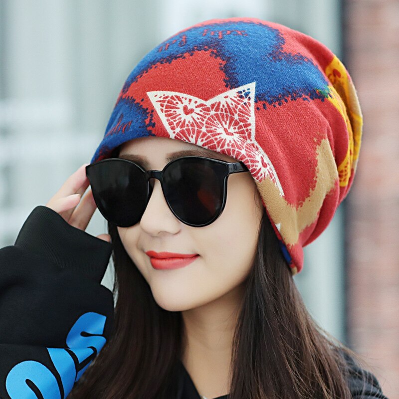 Hoed dame winter schattig warm multifunctioneel nek wikkel hoofd muts postpartum hipster halve maan muts: 2