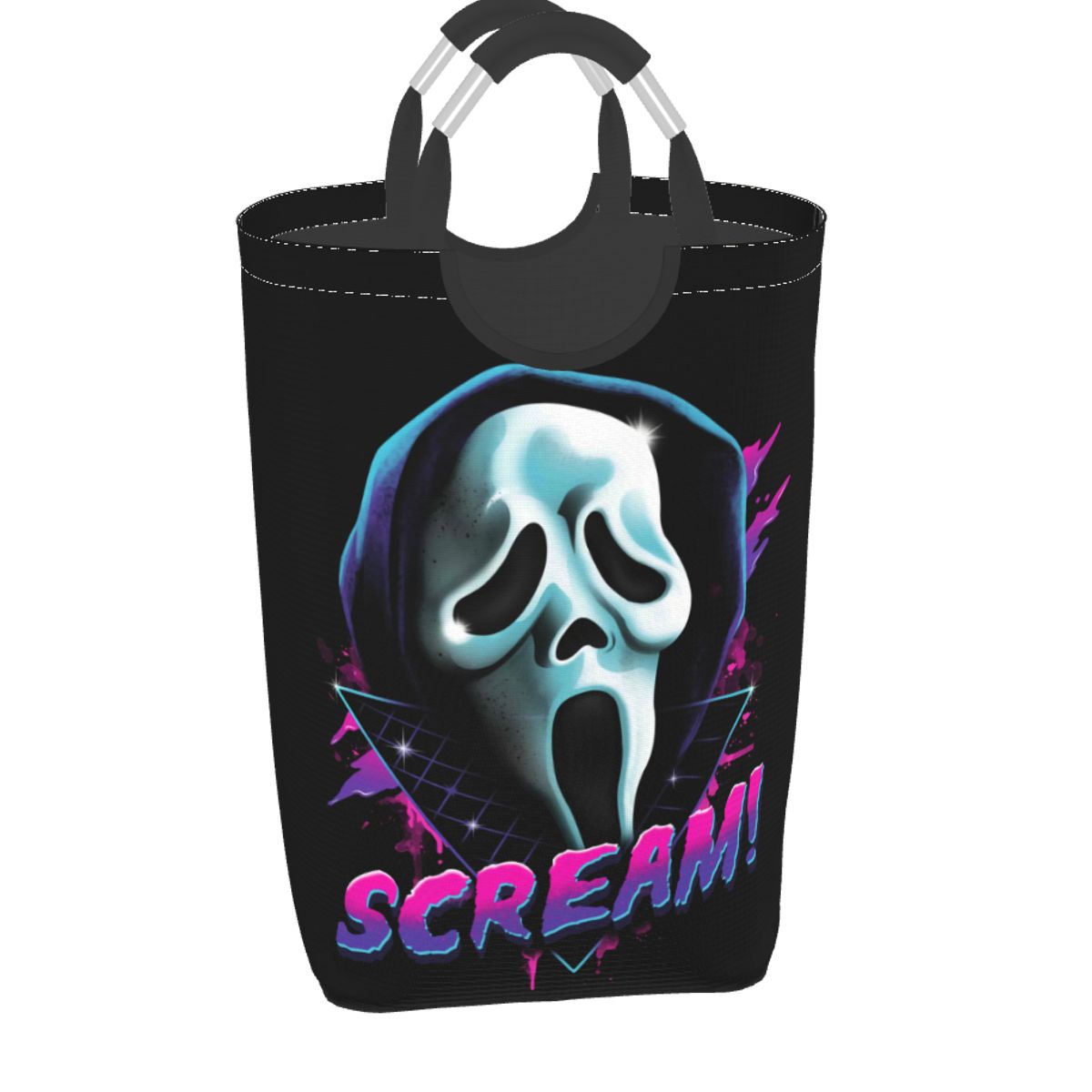 Película de terror de Halloween Scream ghosting face, cesto de lavandería independiente con asa, cestas de lavandería para ropa, Juguetes: 5