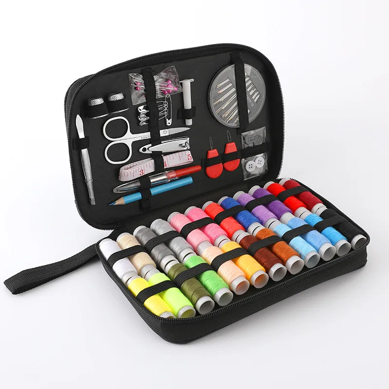 Kit de costura para mamá Abuela Mujeres Hombres Adultos Niños Adolescentes Principiantes Niños Viajero, Suministros de costura portátiles Accesorios: Amarillo claro