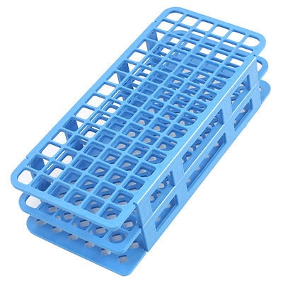Support de support de Tube à essai de trou de 90 positions en plastique bleu de laboratoire 12mm