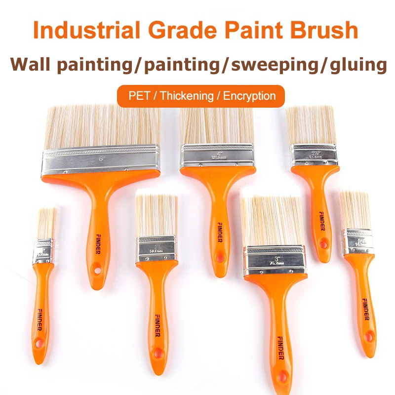 Cepillo de pintura de pared para mejorar el hogar, cerdas suaves para mascotas, cepillo de limpieza duradero, mango de ABS, herramientas de pintura al óleo para decoración del hogar
