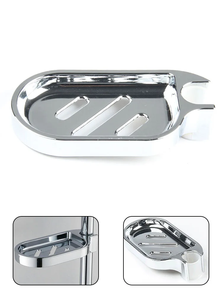 Rail de douche en plastique de 25mm, boîte à porte-savon, palette de savon, tige de douche, barre coulissante ABS chromé pour barre coulissante, plateau de salle de bains: Rouge